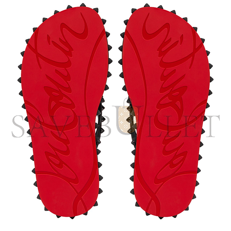 CHRISTIAN LOUBOUTIN SUPER LOUBI FLIPFLIP FLOPS RUBBER BLACK WOMEN 1230961BK01 CHRISTIAN LOUBOUTIN SUPER LOUBI FLIPFLIP FLOPS RUBBER BLACK WOMEN 1230961BK01